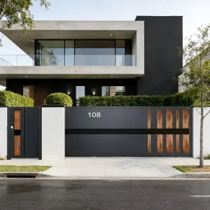 Cantilever Sliding Gate Automatic Aluminum Villa Main Driveway Motorized Entrance Garden Fence Opening System