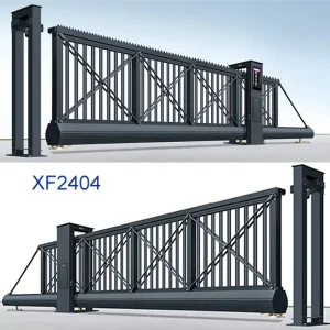 Cantilever Sliding Gate System Aluminium Alloy Construction 30m Remote Control Traditional Track-Style Gates