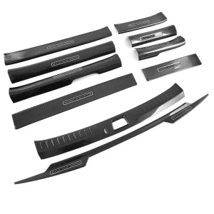 Carbon Fiber ABS Door Sill Threshold Cover Pad Protector for ATTO 3 Custom Fit Interior Accessories Scuff Plate Anti Scratch