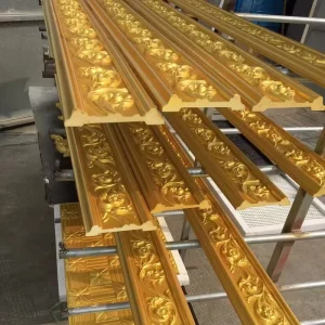 Carved White Flat PU Door Casing for Banquet Hall