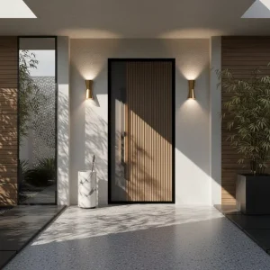 Cast Aluminum Villa Front Entry Door, Exterior Gate, Anti-Theft Weatherproof, OEM Custom
