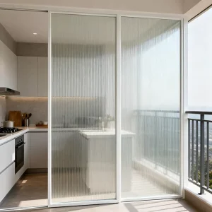 China Factory Supply 4mm 12mm Glass Ultra Clear Corrugated Fluted Tempered Glass for Industrial Solar Bedroom Use