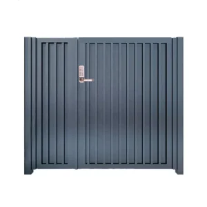 Chinese Style Anti Theft Aluminum Alloy Art Courtyard Gate with Finished Surface Side Opening Single Double Doors for Villa