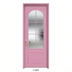 Classic French Style Aluminum Alloy Tempered Glass Door for Interior Hotel Bathroom and Kitchen Decoration