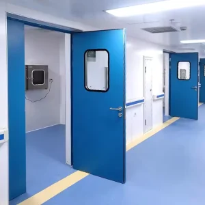 Clean Room Door with Aluminum Frame for Lab Fireproof Airtight Antibacterial Custom Size