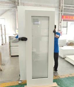 Clear Glass Fiberglass Front Entry Door Panel Waterproof Low Maintenance Decorative Door Glass for Home