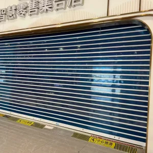 Clear Polycarbonate Straight-Slat Rolling Shutter Door UV Impact-Resistant B1 Fireproof for Commercial Use