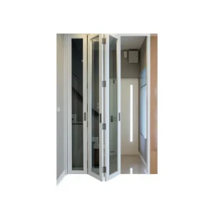 Clear Tempered Glass Thermal Insulation Interior Modern Hotel Aluminum Foldable Doors with Finished Surface Double PCS