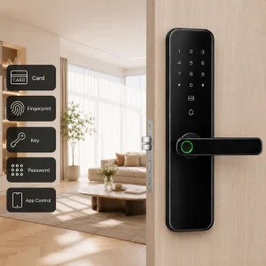 Cloud Wood Steel Aluminum Door Digital Keypad Smart Lock with App Control Wi-Fi Aluminum Alloy