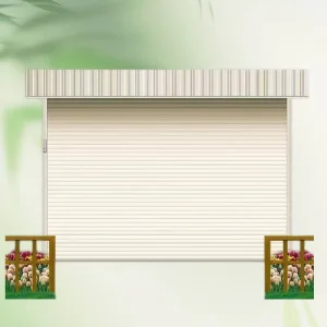 Color Steel Thickened Windproof Electric Rolling Shutter Door, Reinforced Exterior Warehouse Factory Roller Gate