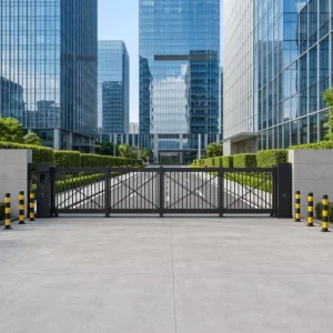 Commercial Aluminum Alloy Track Type Automatic Electric Telescopic Sliding Gate