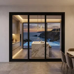 Commercial Aluminum Double-Glazed Stacker Sliding Glass Door for Patio/Balcony, Australian AS2047