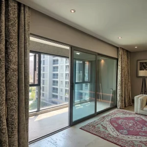 Commercial Aluminum Patio Double Glazed Stacker Sliding Glass Door for Villa Exterior or Balcony