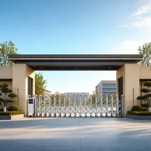 Commercial Electric Telescopic Aluminum Alloy Retractable Gate for School Compounds