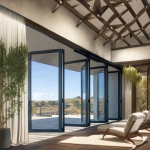 Commercial Modern Double-Glazed Tempered Glass Aluminum Patio Sliding Door for Outdoor Villa Balcony