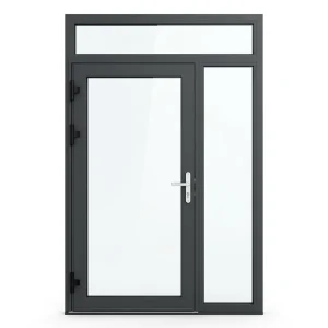 Commercial Residential Outswing Door with Custom Frame Configurations, Mitered Corners, and Weather Stripping