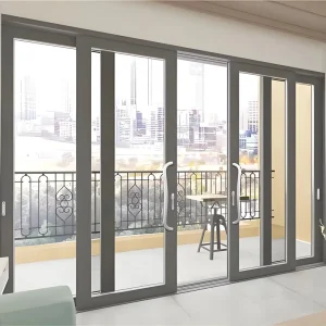 Commercial Soundproof Aluminum Alloy Push-Pull Sliding Doors with Minimalist Design and Finished Surface for Balconies, Villas, Hotels and Apartments