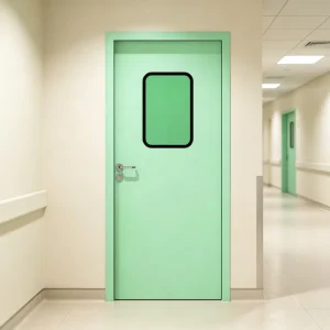 Commercial Soundproof Fireproof Steel Hospital Swing Door for Workshop Warehouse Clinic and Laboratory