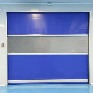 Commercial Warehouse High-Speed PVC Roll-Up Shutter Door with Manual Pull and Motor