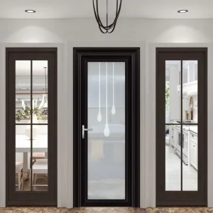 Contemporary Aluminum Alloy Glass Swing Door with Thermal Insulation for Villas