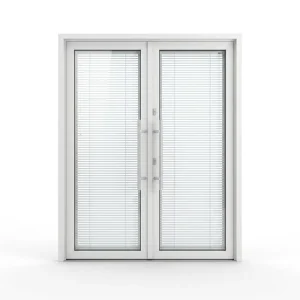 Contemporary Double-Opening Aluminum Alloy Stainless Steel Laminated Glass Thermal-Insulated Fireproof Door