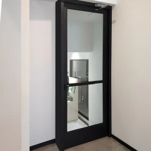 Continuous Hinge Thermal Break 80 Series Commercial Glass Swing Door with Escape Lock