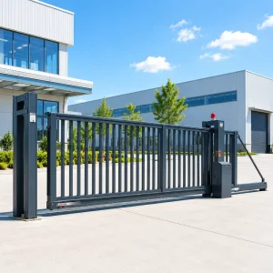 Corrosion Resisting Drive Way Motorized Sliding Safety Gate New Gate Designs Electric Aluminum Alloy Cantilever Sliding Gates