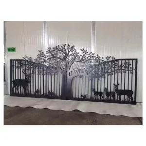 Courtyard Decorative Tree Series Wrought Iron Main Entrance Gate