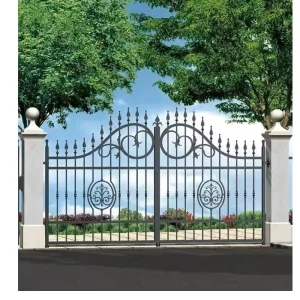Courtyard Wrought Iron Manual Driveway Gate for Villa Garden