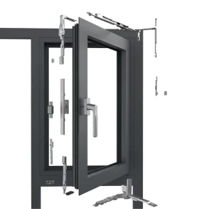 Custom Aluminum Alloy Narrow Side Casement Swing Broken Bridge Balcony Sealing Doors for Home Improvement Windows