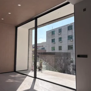 Custom Aluminum Alloy Panoramic Exterior Balcony Sliding Door with Thermal Insulation for Bedroom Living Room
