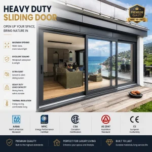 Custom Aluminum Balcony Sliding Door for Hotel and Resort Building Projects