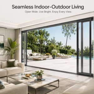 Custom Aluminum Sliding Door and Window System with Mosquito Net for Residential and Commercial Projects