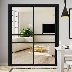 Custom Aluminum Sliding Door with Waterproof Laminated Glass, Insulated Soundproof Thermal Break for Apartments, Villas, and Hotels