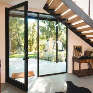 Custom Aluminum Swing Door Soundproof Waterproof Aluminum Alloy Door for Balcony Patio and Bedroom