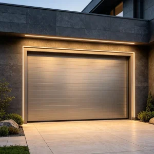 Custom Aluminum Thermal-Insulated Roll-Up Garage Door for Villa Garages and Replacement Projects with Minimalist Design, Factory Supply