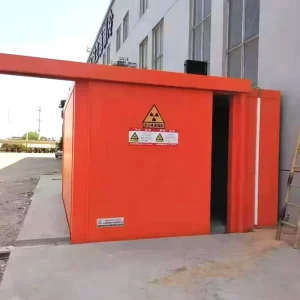Custom Automatic Sliding NDT Radiation Shield Door, Lead-Lined, Industrial X-Ray/Gamma-Ray Testing, CE Certified
