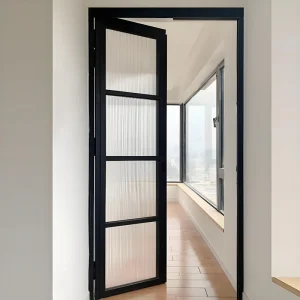 Custom Balcony Interior Folding, Sliding, and Swing Double-Glass Door for Bathroom or Kitchen
