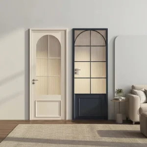 Custom Classic French Arched Aluminum-Framed Swing Glass Entrance Door
