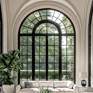 Custom Design Aluminum Alloy Framed Glass French Swing Door for Bathroom and Home Entry