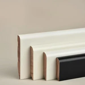 Custom Design Basewood Skirting Board Decorative Moulding Solid Wood Door Casing for Apartment