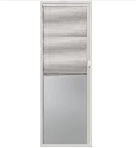 Custom Door Glass With Integrated Blinds and White Frame for Villa Doors and Windows