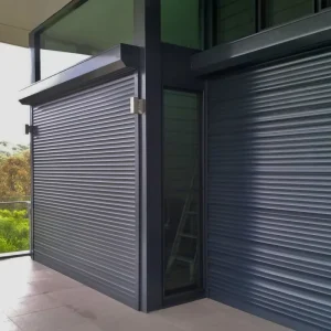 Custom Electric Foldable Steel Roll Up Door Roller Door Shutter Exterior Garage Basement Hotel School Use Finished
