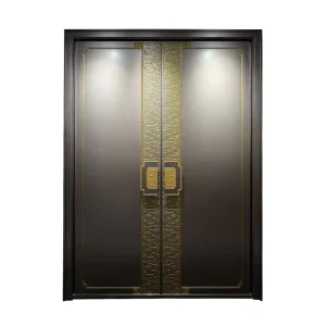 Custom Embossed and Carved Aluminum Front Door for Apartments, Boutiques, and Foyers Supports OEM