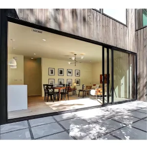 Custom Energy Efficient Aluminum Impact 3 Panel Sliding Glass Patio Door