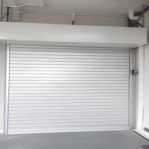 Custom Flat-Faced Aluminum Roll Up Garage Door with Silent Electric Roller Shutter for Villas