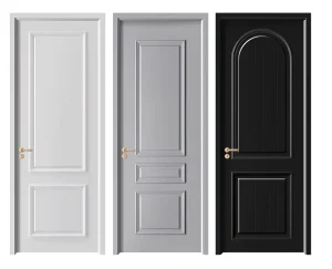 Custom French Cream Style Solid Wood MDF Glass Door for Houses Hotels Apartments