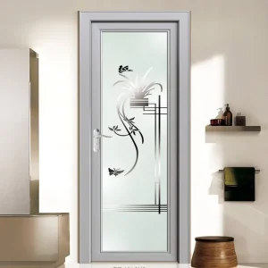 Custom Interior Aluminum Door with Tempered Glass, Waterproof