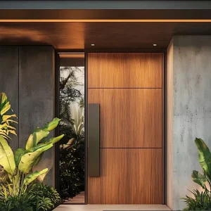 Custom-Made Anti-Theft Transfer-Printed Woodgrain Carved Cast Aluminum Chinese-Style Entry Door