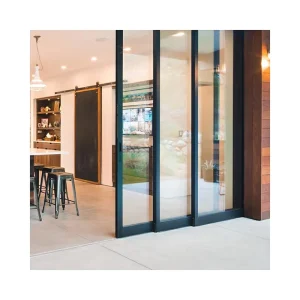 Custom Made Modern Aluminum Alloy Entrance Door with Artistic Metalwork and Handcrafted Details for Villas and Hotels